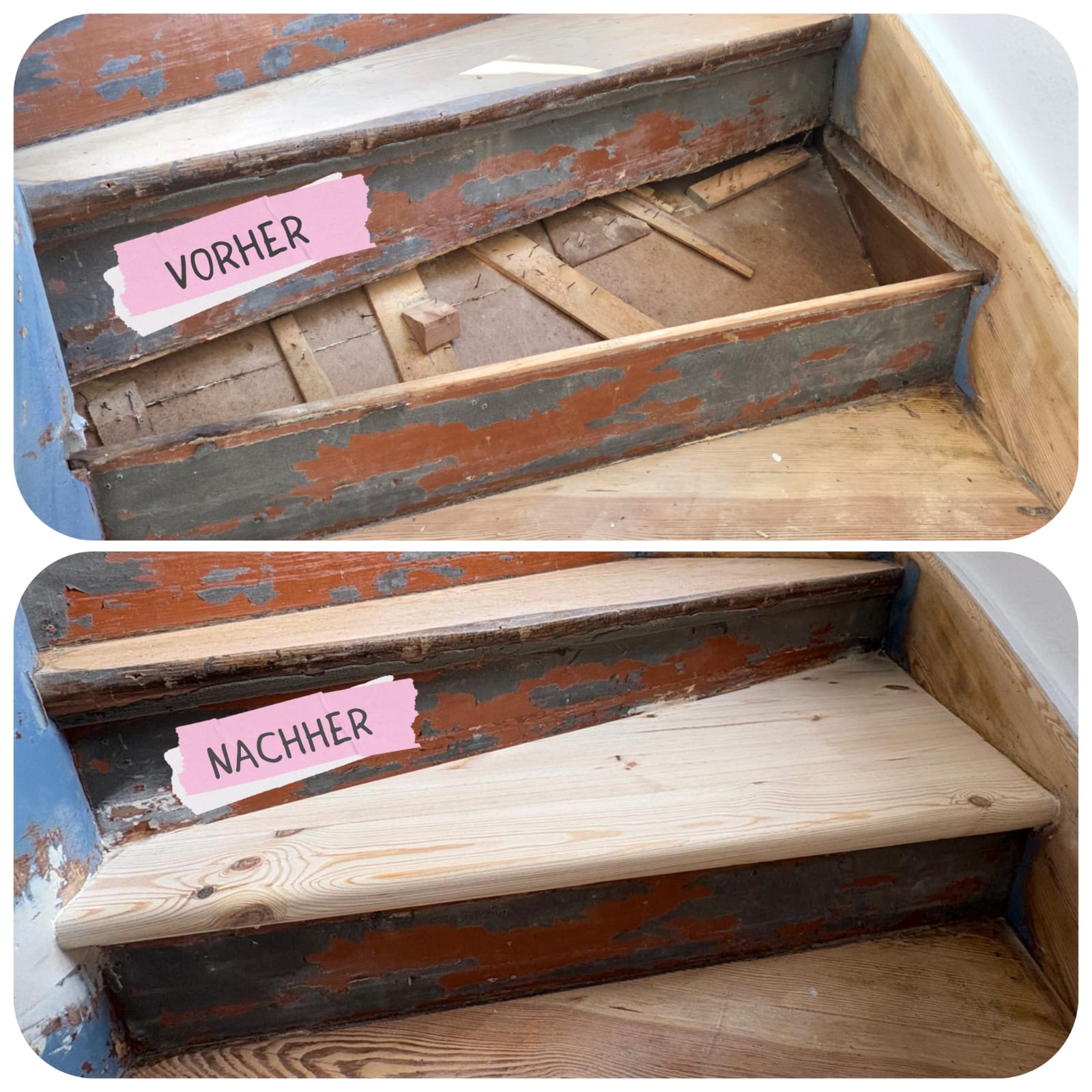 Start der Treppen-Reparatur